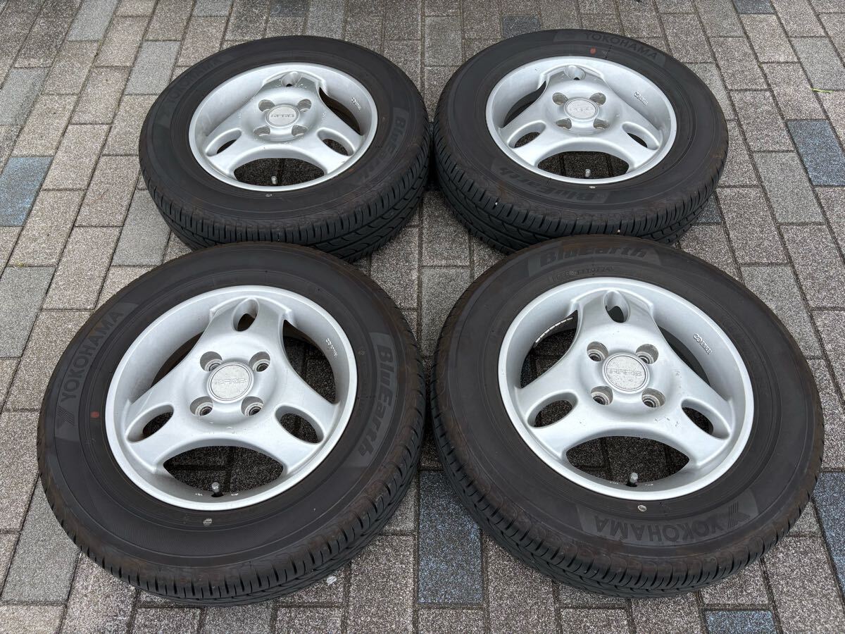 希少 ENKEI スバル純正OP 13x4.5J +45 RFRB ホイール Blue Earth AE-01 165/70R13 0724 SUBARU GENUINE OPTION PARTS サンバー オプション拍卖