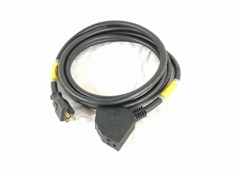 【米軍放出品】未使用品 3口延長ケーブル 378cm×1本 延長コード 14AWG 電源ケーブル 電源コード (80)☆CG23R拍卖