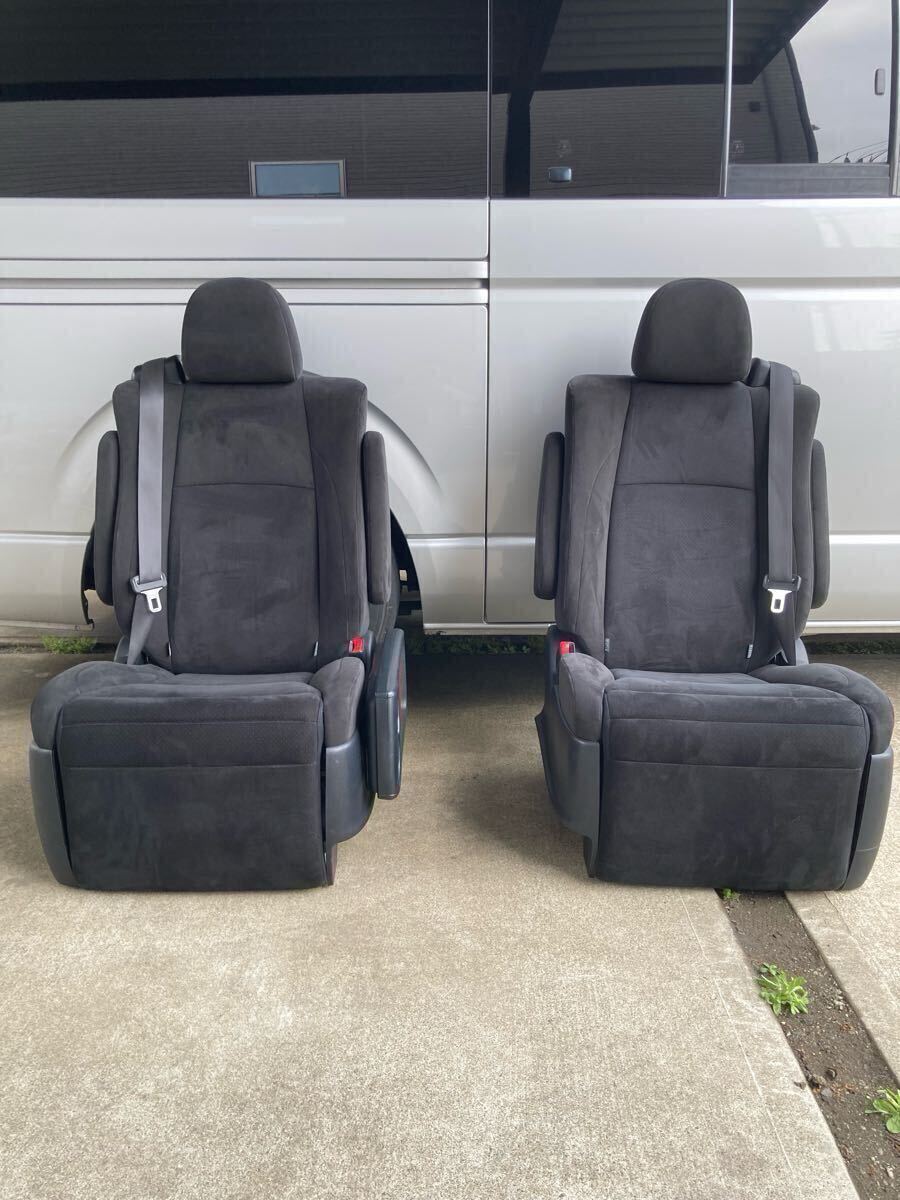 (引き取り限定) ヴェルファイア セカンドシート 左右セットレール付き 検)ハイエース キャラバン拍卖