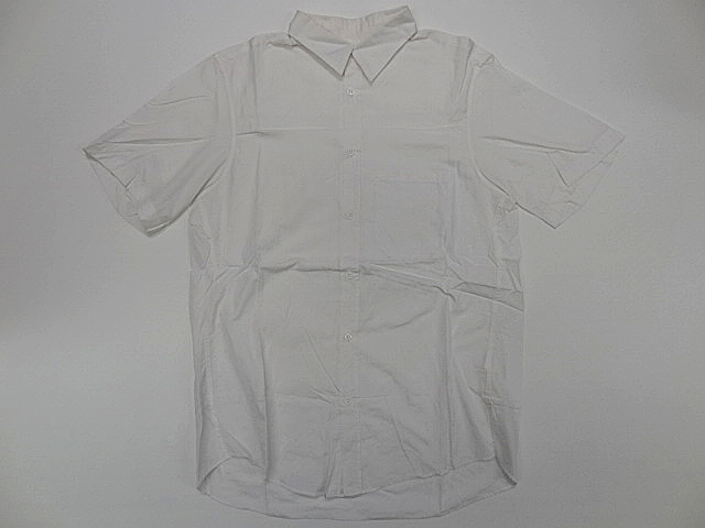 YOHJI YAMAMOTO ヨウジヤマモト ワイズ フォー メン Y‘S FOR MEN ホワイト 白 無地 プレーン 半袖 シャツ ポケット コットン サイズ 4 90S拍卖