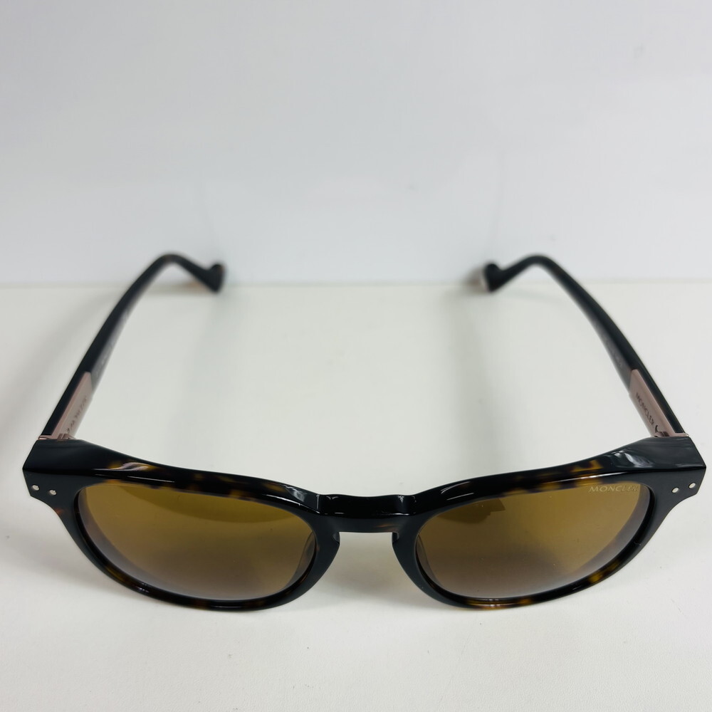 MIN 【中古美品】 極美品 モンクレール MONCLER サングラス ML0010 52E 51□19 ブラウン系 ウェリントン 〈192-250302-AA-1-ICH〉拍卖