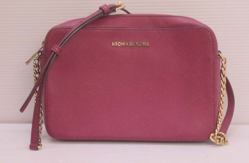 MIN【中古】マイケルコース MICHAEL KORS レザー クロスボディ チェーンショルダーバッグ〈180-250717-SS-15-ICH〉拍卖