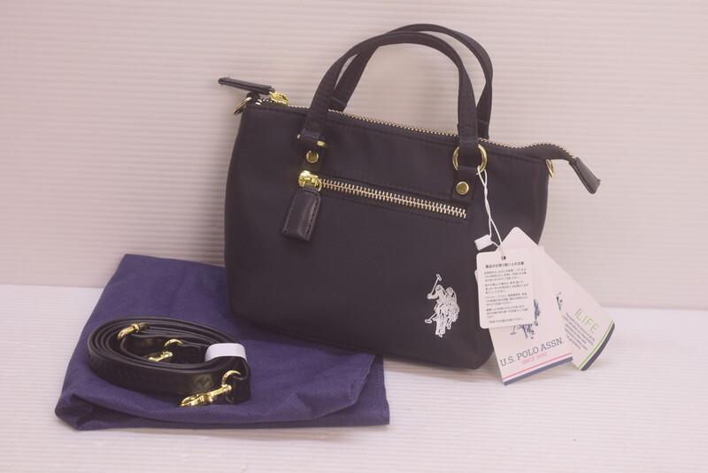 MIN【中古美品】美品 U.S. POLO ASSN ポロ ミニバッグ BLACK USPA-2652 ブラック〈180-250717-SS-09-ICH〉拍卖