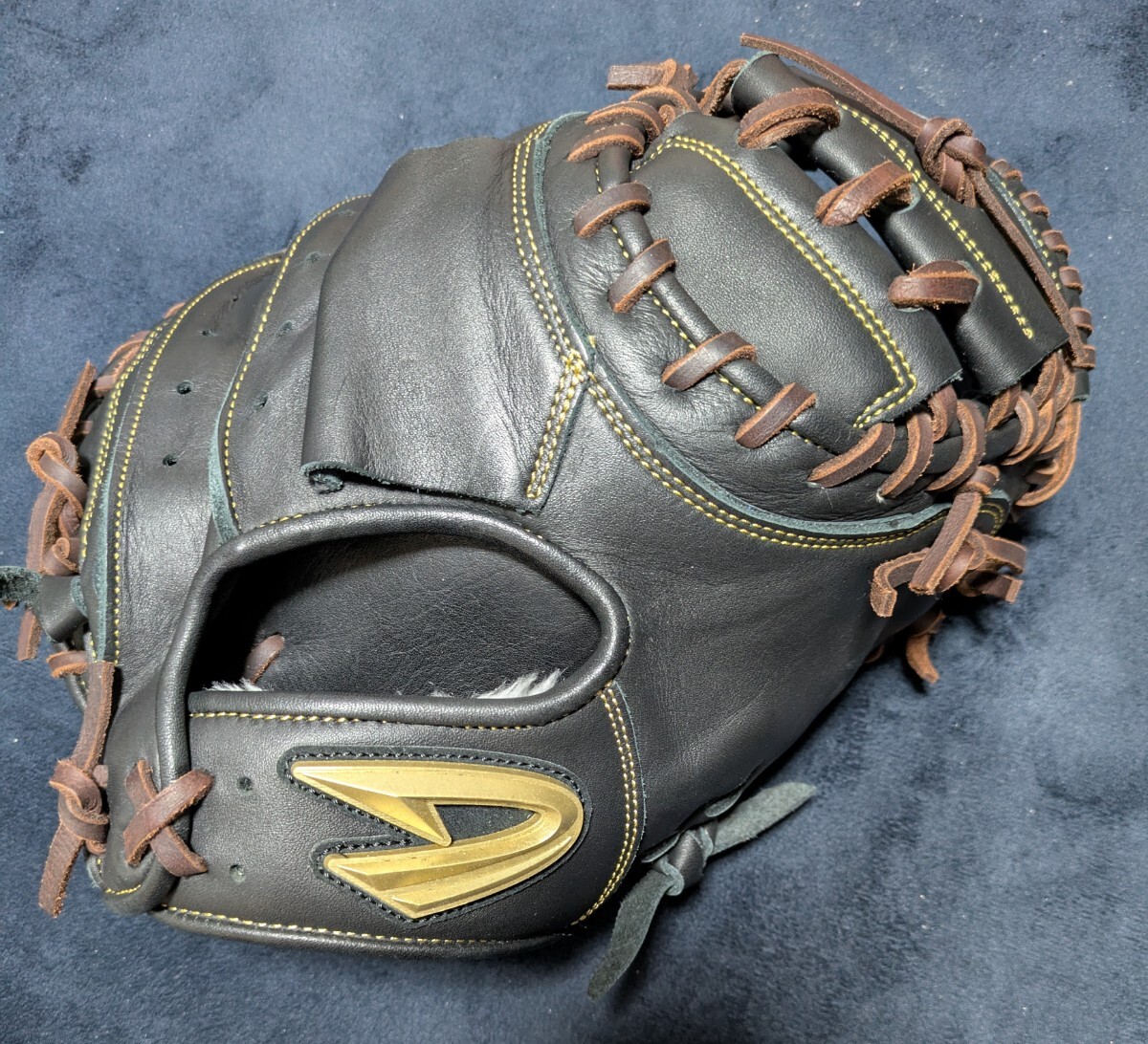 ディークエスト キャッチャーミット 捕手 グローブ 型付け済未使用 即戦力 草野球拍卖
