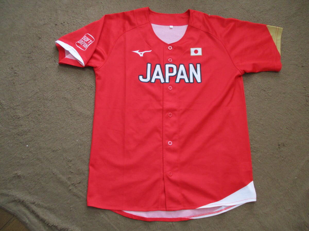 【MIZUNO】 ソフトボール・日本代表(ソフト・ジャパン)   レッド・ユニフォーム  【未使用品】拍卖