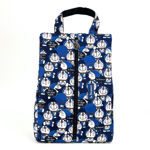 ドラえもん アイムドラえもん カラーズクールドラえもん シューズバッグ シューズケース 靴 上履き ジム ゴルフ ブルー拍卖