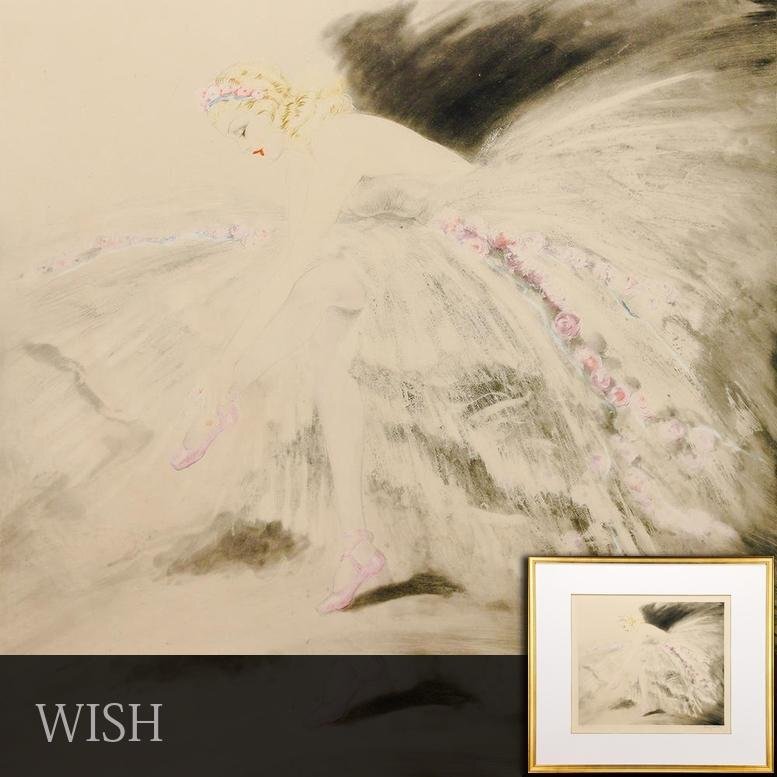 【真作】【WISH】ルイ・イカール Louis Icart「Fairy dancer」銅版画 約12号 大作 直筆サイン ◆人気作 〇フランス美人画巨匠 #25072380拍卖