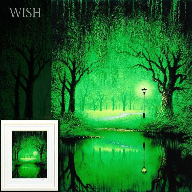 【真作】【WISH】ジョン・ラッテンベリー Jon Rattenbury「エメラルドの小道」シルクスクリーン 8号大 直筆サイン #25072895拍卖
