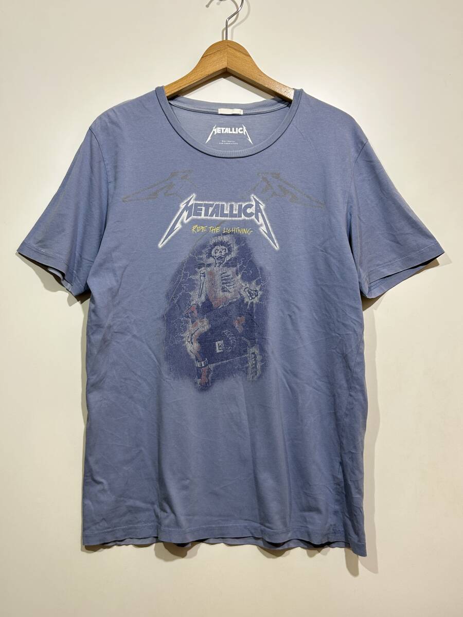 ★ GU × METALLICA 2017 半袖 Tシャツ 両面プリント ライトブルー バンドT バンT RIDE THE LIGHTNING メタリカ パンク ロック 拍卖