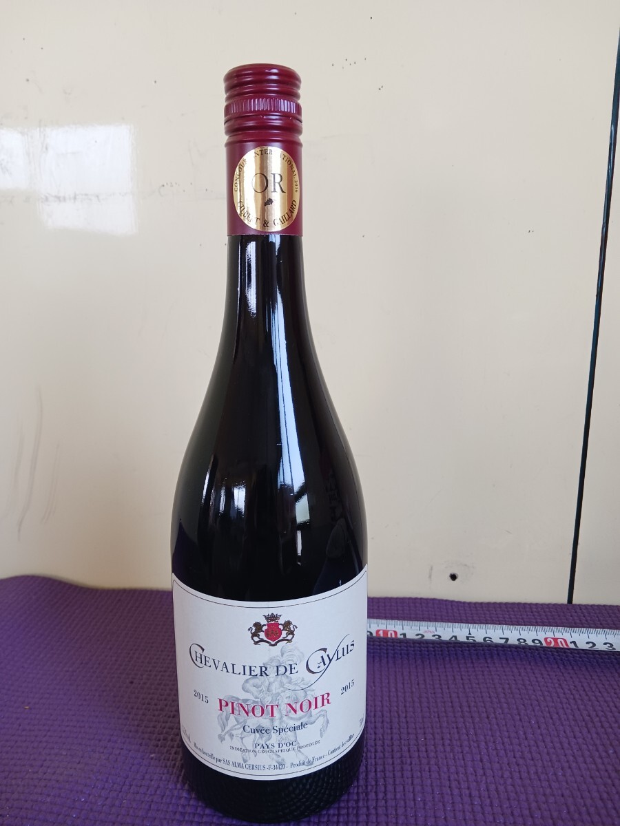 未開栓 CHEVALIER DE CAYLUS 2015 ピノノワール キュヴェ スペシャル 750ml ワイン 13.5%拍卖