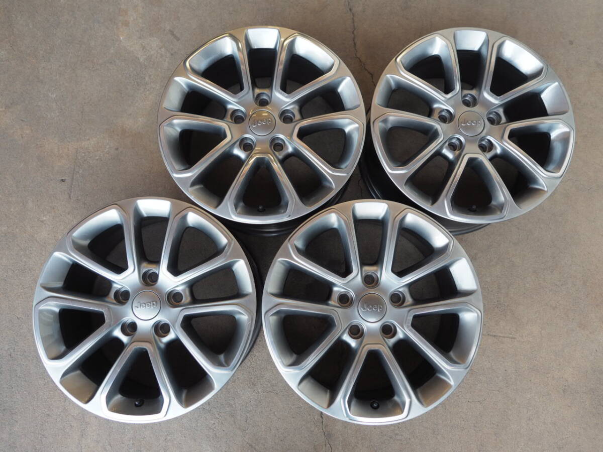 P186 送料無料 グランドチェロキー純正 8Jx18 +56.4 PCD127 5穴 4本 ジープ純正アルミホイール WK2拍卖
