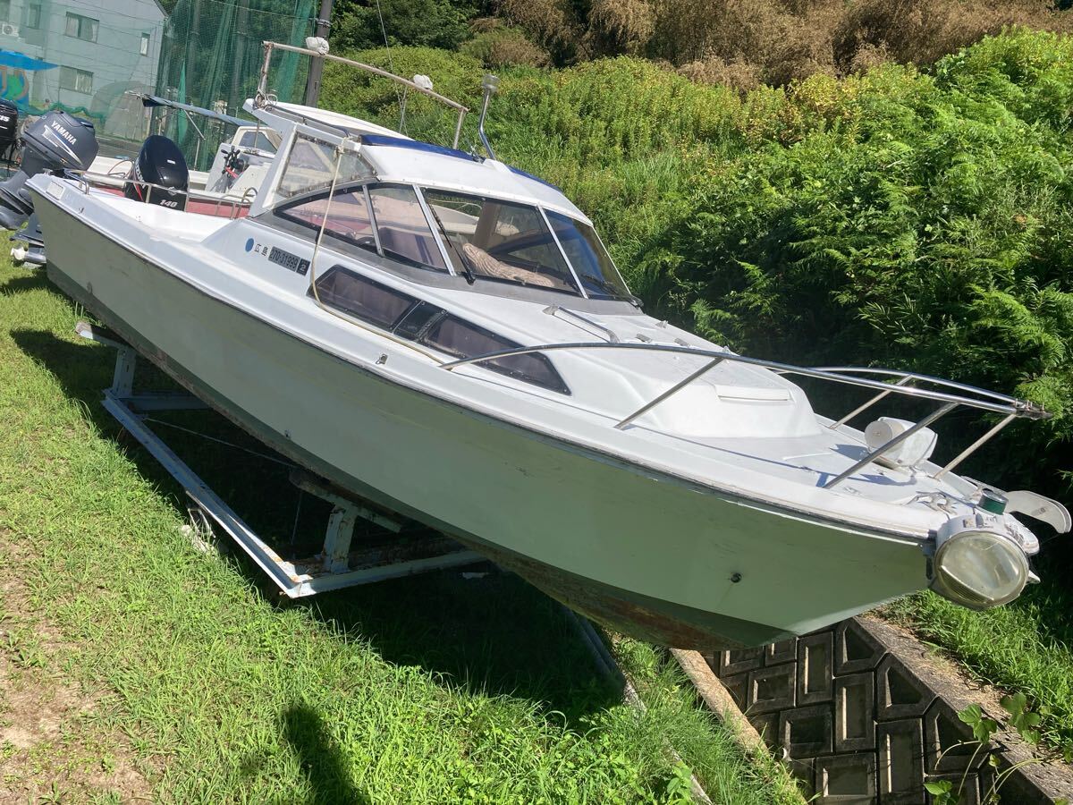 ★広島発 YAMAHA SR24 4スト140馬力 アワー640時間 陸送可能 検査付き FR23 FR24 FR25お探しの方拍卖