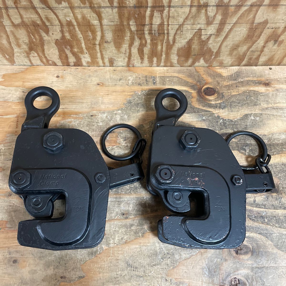 2個セット☆National Clamp ナショナルクランプ 横吊クランプ 横吊りクランプ 2t 2ton 2トン 横吊り用クランプ 範囲 3mm~30mm 中古品☆郵拍卖