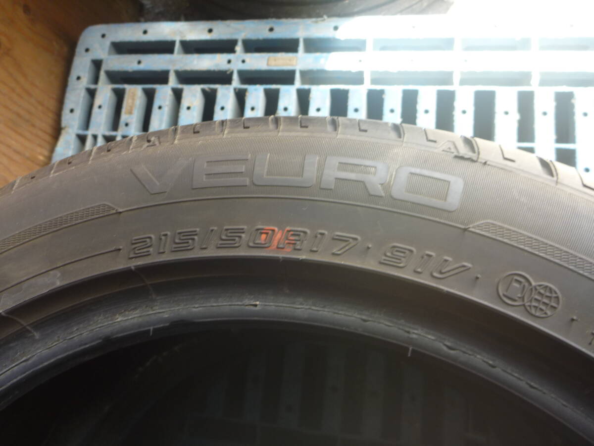 バリ山 ダンロップ VEURO VE304 215/50R17 製造年数24年 残溝約6.1 6.9㎜ 2本セット MADE IN JAPAN 拍卖