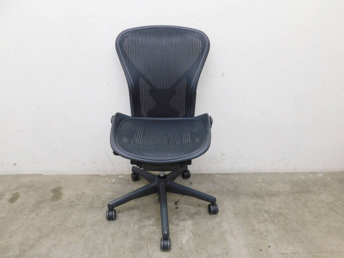 処分特価品 HermanMiller/ハーマンミラー アーロン チェア AE112NNB Bサイズ 2012年製 中古④ 肘無し/ハイバック チェア/椅子拍卖