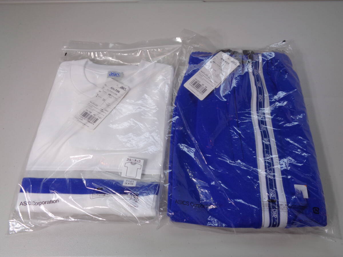 3XO ロイヤルブルー AN823 AN706 ●上下セット アシックス ●ジャージ ハーフパンツ ●Tシャツ 体操服 レトロ  拍卖