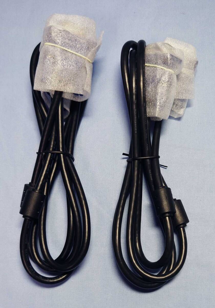 アナログ ディスプレイ ケーブル VGAケーブル 1.5m 2本セット ミニD-Sub 15ピン オス-オス フェライトコア付拍卖