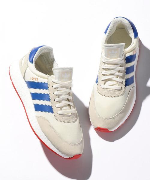 アディダス adidas Originals I-5923 スニーカー ランニングシューズ Off White/Blue/Red 白青赤 23㎝ 希少カラー拍卖