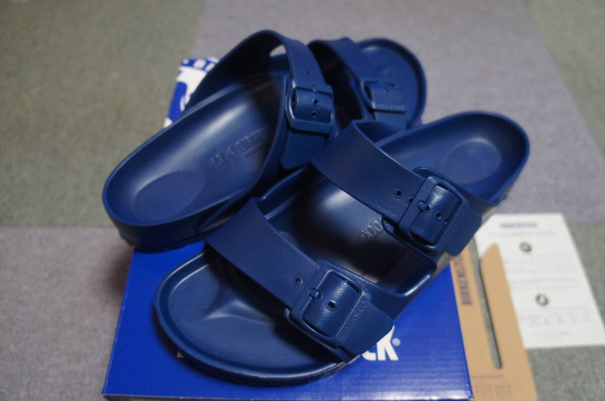 送600円 新品 ビルケンシュトック BIRKENSTOCK アリゾナ EVA エバ ネイビー ブル 43 箱付き拍卖