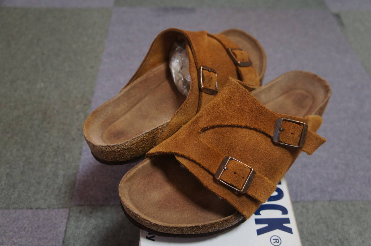 送600円 ビルケンシュトック チューリッヒ スエード ミンク ライトブラウン ソフトフットベットモデル クリーニング済み拍卖