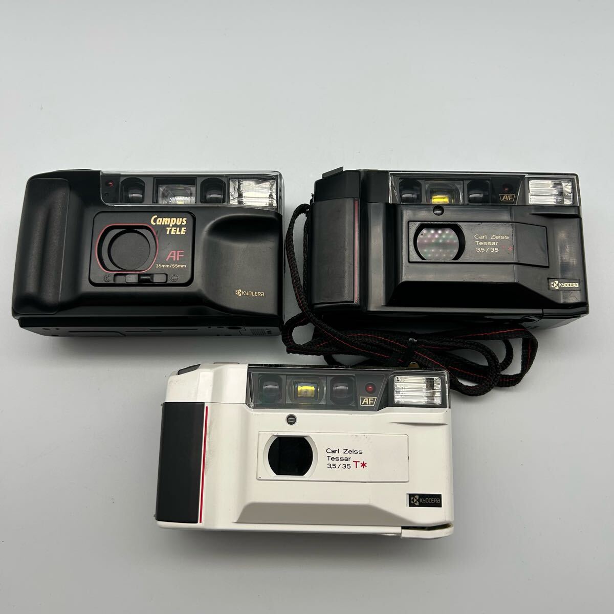 (723) * KYOCERA TD Compus TELE 3台 まとめ売り 動作未確認 ジャンク コンパクトフィルムカメラ 京セラ拍卖