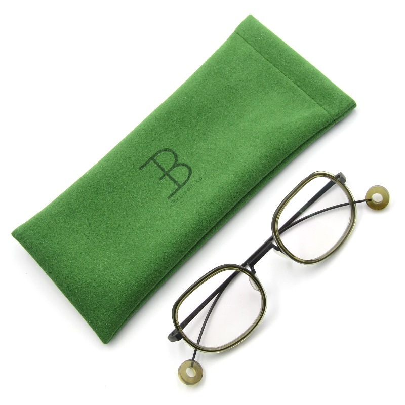 未使用 Arumamika BASICS アルマミカ ベーシックス メガネフレーム B-09P-123 日本製 AGIBK アッシュグリーン/マットブラック 61003122拍卖