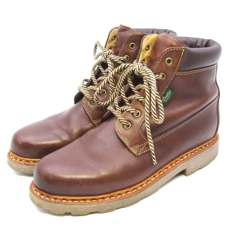 美品 Paraboot パラブーツ UK5.5 ワークブーツ 166903 CHENONCEAU シュノンソー プレーントゥ BROWN レディース LIS CHATAIGNE 35004497拍卖