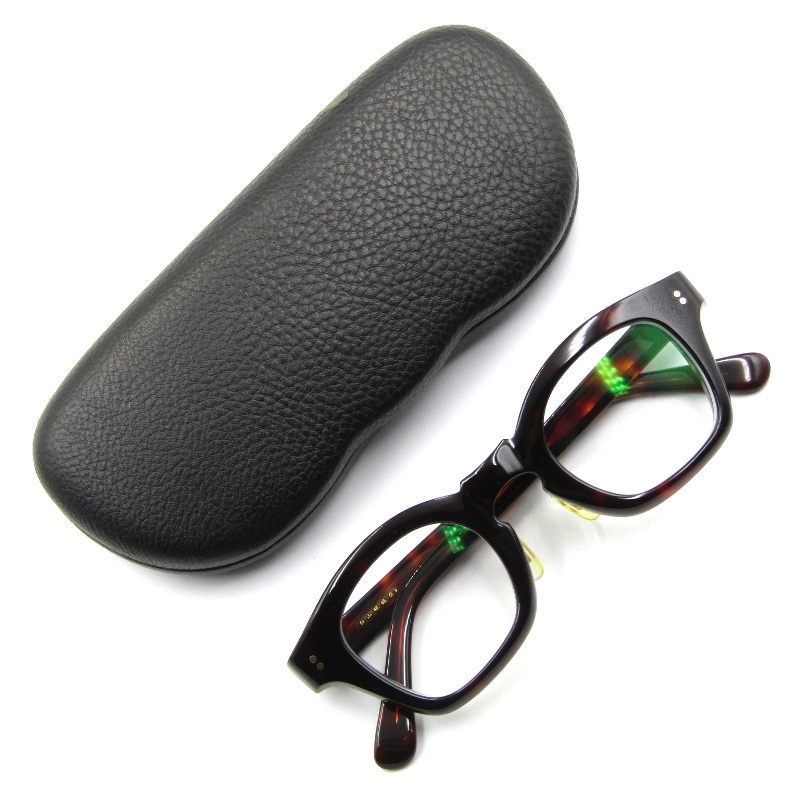 白山眼鏡店 ハクサンメガネ メガネフレーム GLAM PROTO 度入り 日本製 グラムプロト スクエア 8mm生地厚 デミブラウン 65008126拍卖