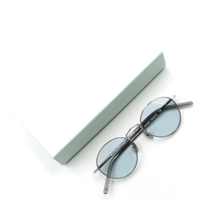 美品 NOCHINO OPTICAL ノチノオプティカル サングラス KYOKUSUI 日本製 キョクスイ 調光 ボストン コンビ #6 PLUTINUM SILVER 65008228拍卖