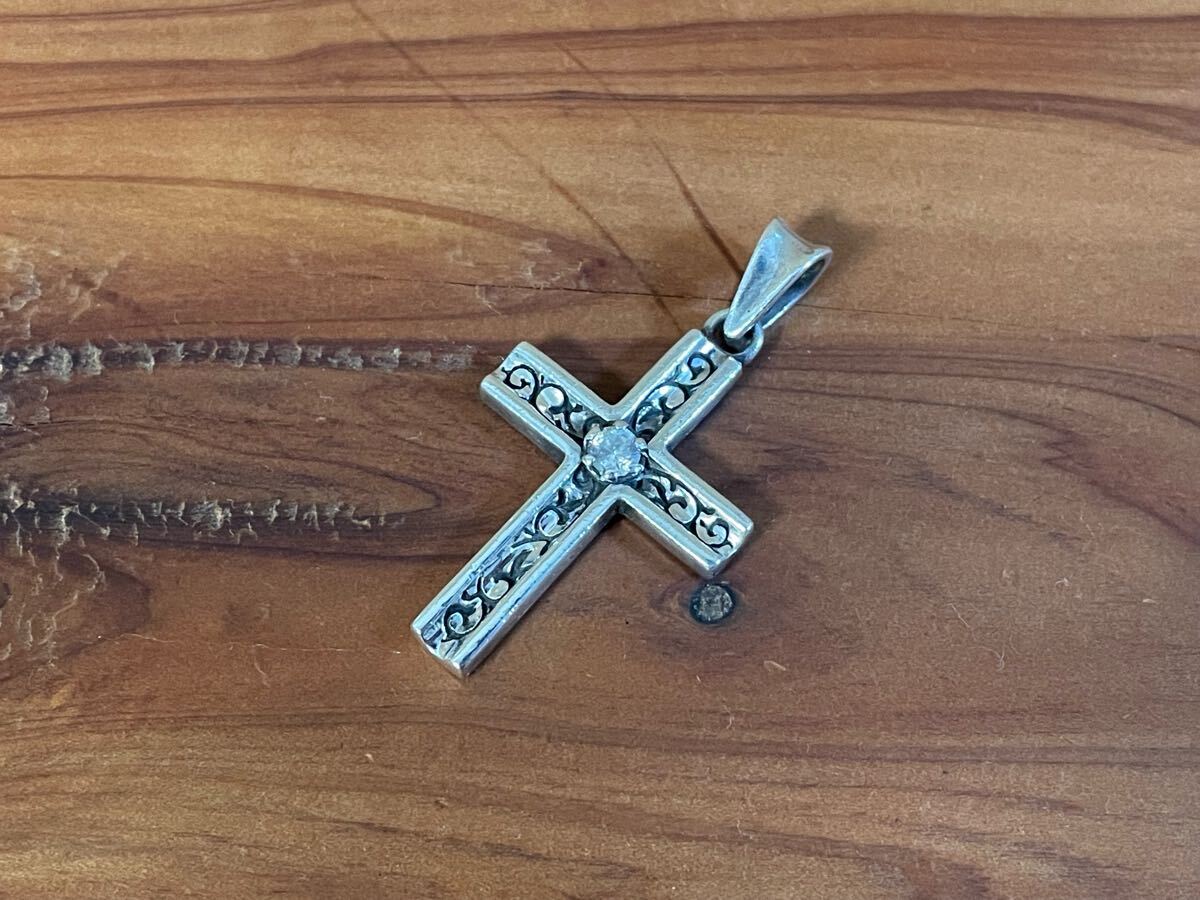 【美品】zocalo ソカロ クロス トップ ホワイトストーン シルバー950拍卖