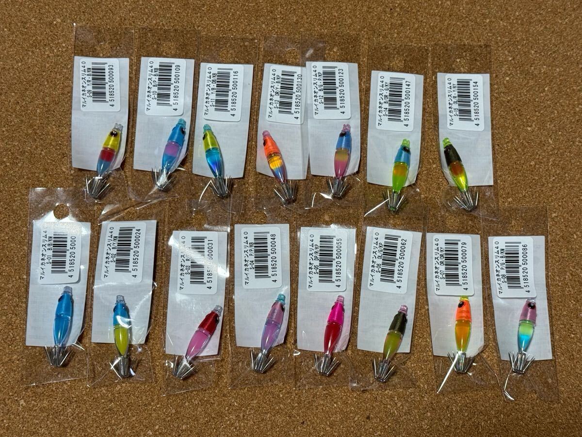 ■限定■ジョーカー&アマノ釣具 コラボ スッテ/スリム40×全色・15本セット/マルイカ/FNネオン☆未使用☆拍卖