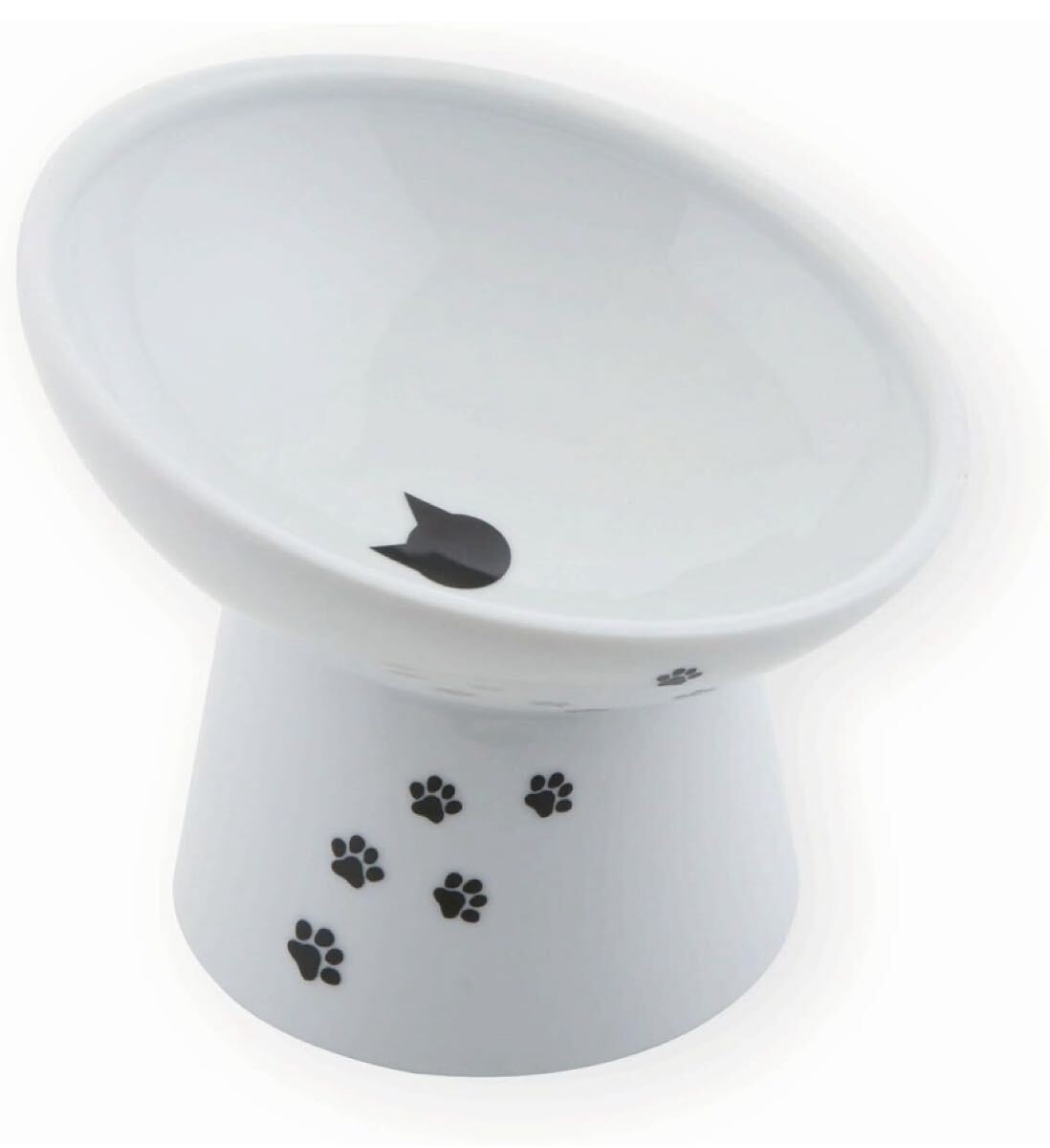 猫壱(necoichi)ハッピーダイニング 猫用 脚付にゃにゃめフードボウル レギュラー 猫柄吐き戻し軽減 電子レンジ&食器洗浄機対応拍卖