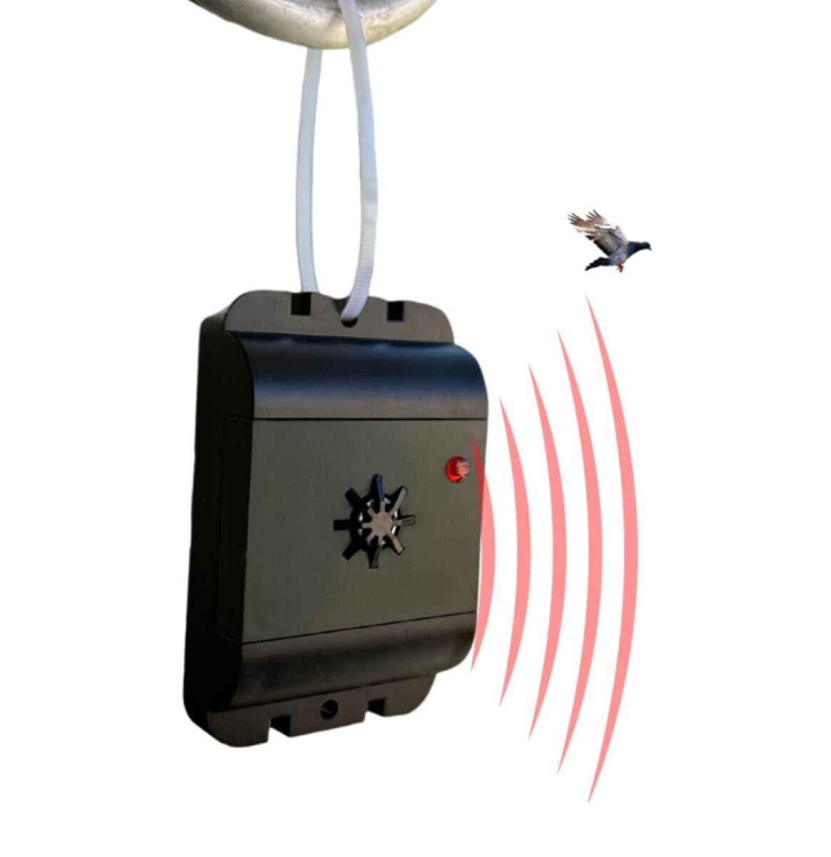 ISOTRONIC カラスよけ 鳩 鳥 防水 超音波撃退器 電池式でベランダなどどこでも設置 吊るせる 有効範囲40㎡ 70628拍卖