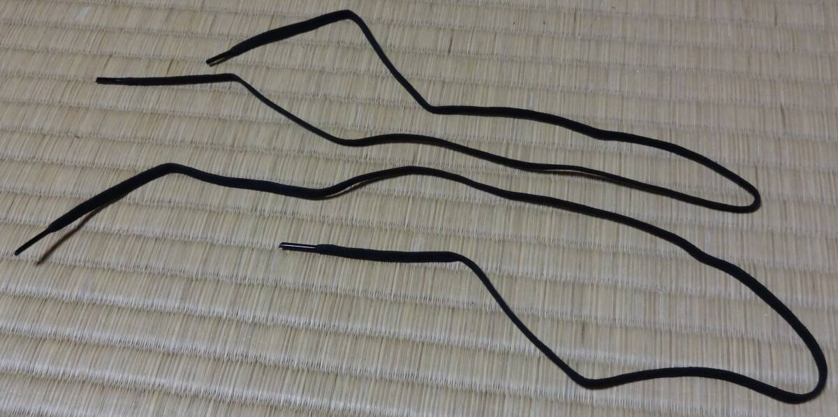 未使用!黒色靴紐(幅0.5㎝、長さ55㎝)拍卖