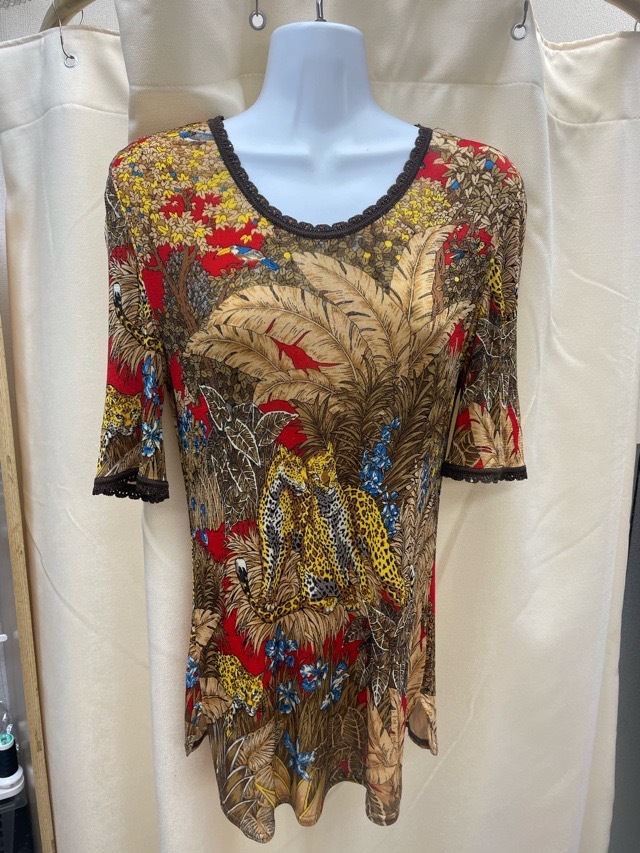 伊太利屋(イタリヤ) ヒョウ柄/ニット/カットソー☆11号拍卖