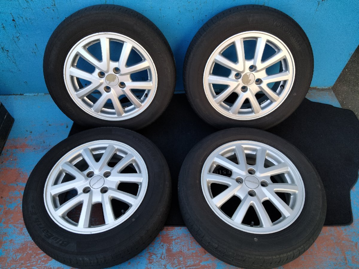 ホンダ Modulo 15インチ 5.5J+45 4穴100 175/65R15 ヨコハマタイヤ 4本セット拍卖