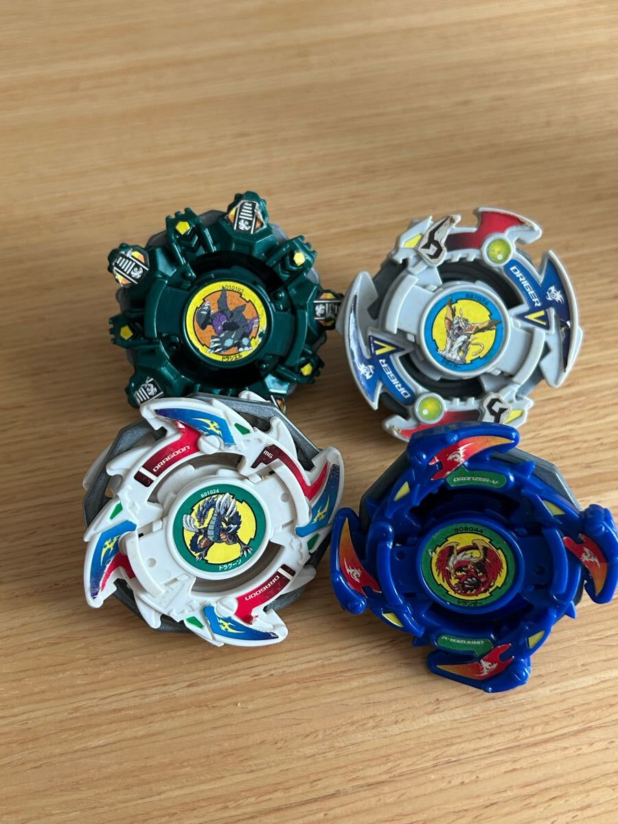 希少 TAKARA 旧 爆転シュート ベイブレード Vシリーズ四聖獣 4機セット ドラグーンV ドランザーV ドライガーV ドラシエルV beyblade 初代拍卖