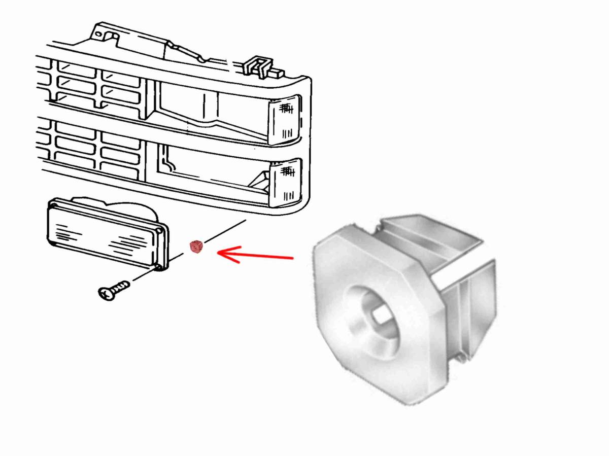 P/Sランプ パーキングランプ ターンシグナルランプ クリップ,ナイロンナット/アストロ,サバーバン,タホ,ユーコン,C/K,C1500,K1500拍卖