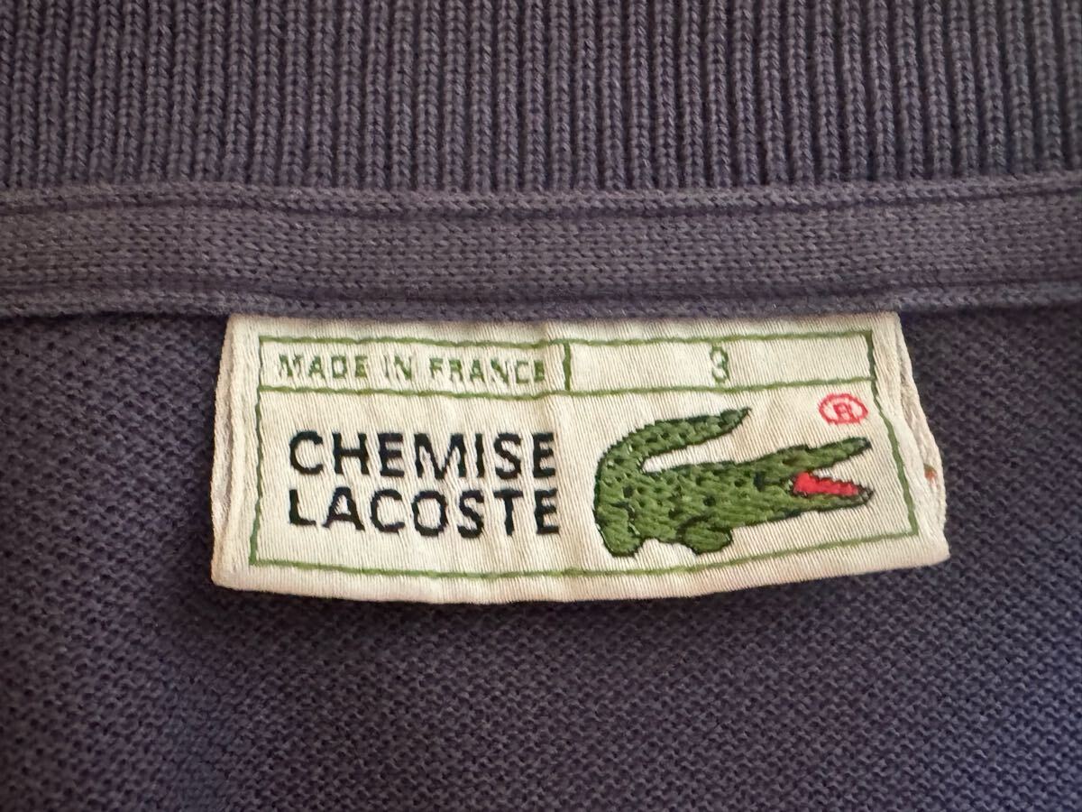 ラベンダー 80s CHEMISE LACOSTE Polo Shirts Made in France フレンチラコステ ポロシャツ 拍卖
