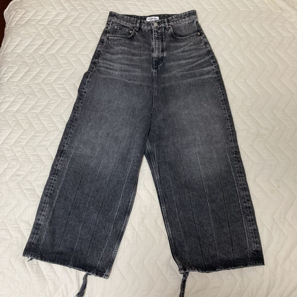 バレンシアガ XS ロークロッチ パンツ ブラック 黒 デニム ジーンズ 174/75A 25 ローカット バギーパンツ SS ジーパン ワイドパンツ拍卖