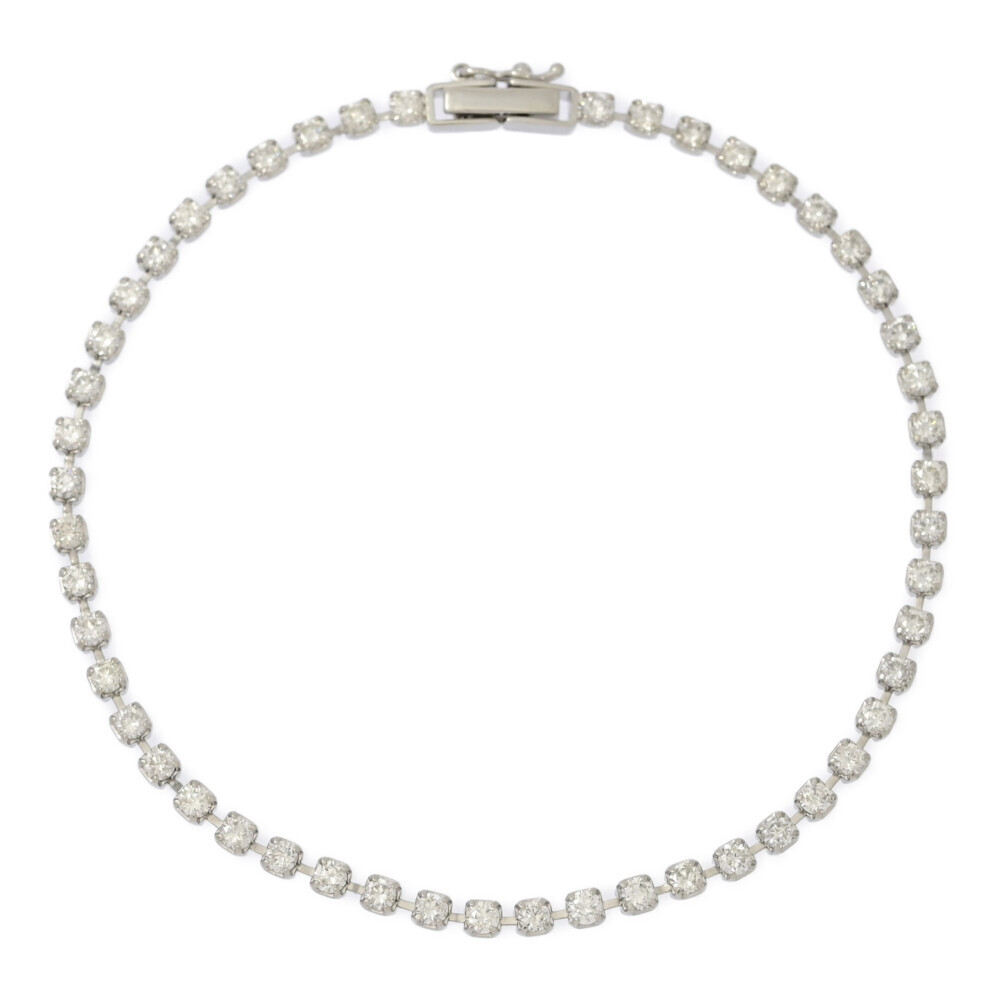 2ct/テニスセッティング 50P・ダイヤモンド ブレスレット/Pt850-6.2g/プラチナ/プレゼント/記念日■584200拍卖