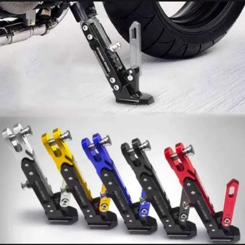 190mm~260mmで全長調節可能ロードバイク スクーター 汎用 サイドスタンド ブルー 長さ調節可能 ホンダ ヤマハ スズキ カワサキ 4拍卖