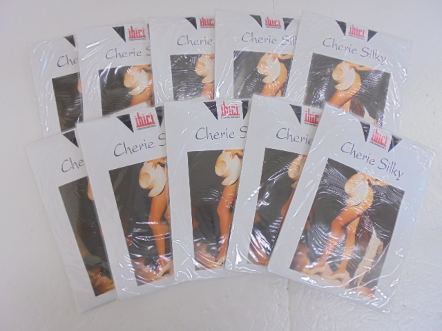 【KCM】ibi-42-2-10s★10足セット★【ibici/イビチ】「Cherie Silky」 カラー:NERO(ブラック) サイズ:2 ストッキング パンスト 20den拍卖