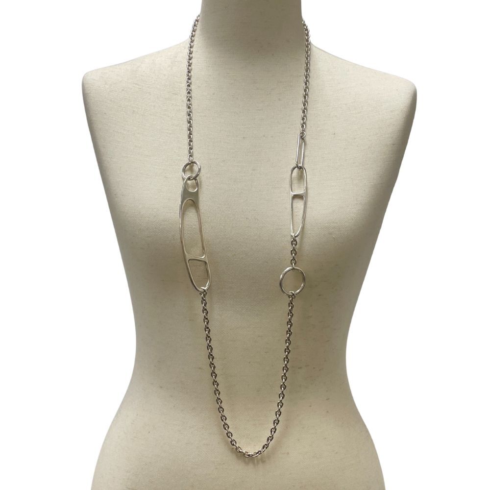 HERMES エルメス シェーヌダンクル ツイスト ネックレス シルバー925 正規品 / 51334拍卖