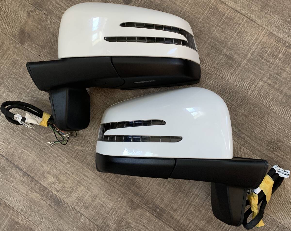 ゲレンデ 純正 サイドミラー 左右 ベンツ W463 Gクラス ミラー ドアミラー ポーラーホワイト拍卖