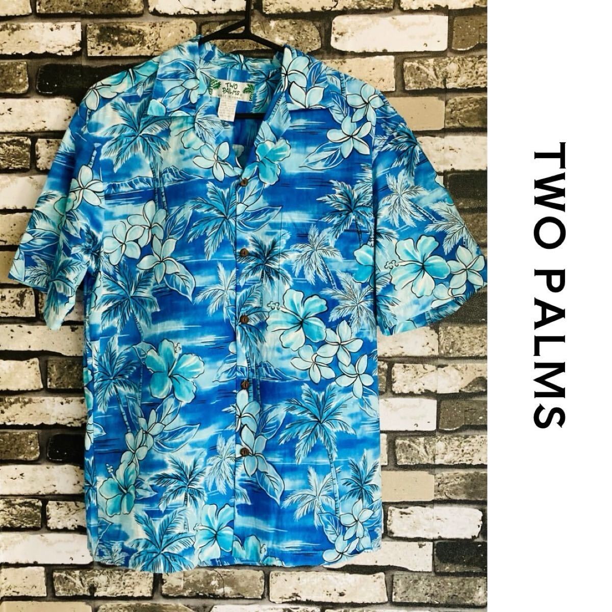 TWOPALMS アロハシャツ ブルー拍卖