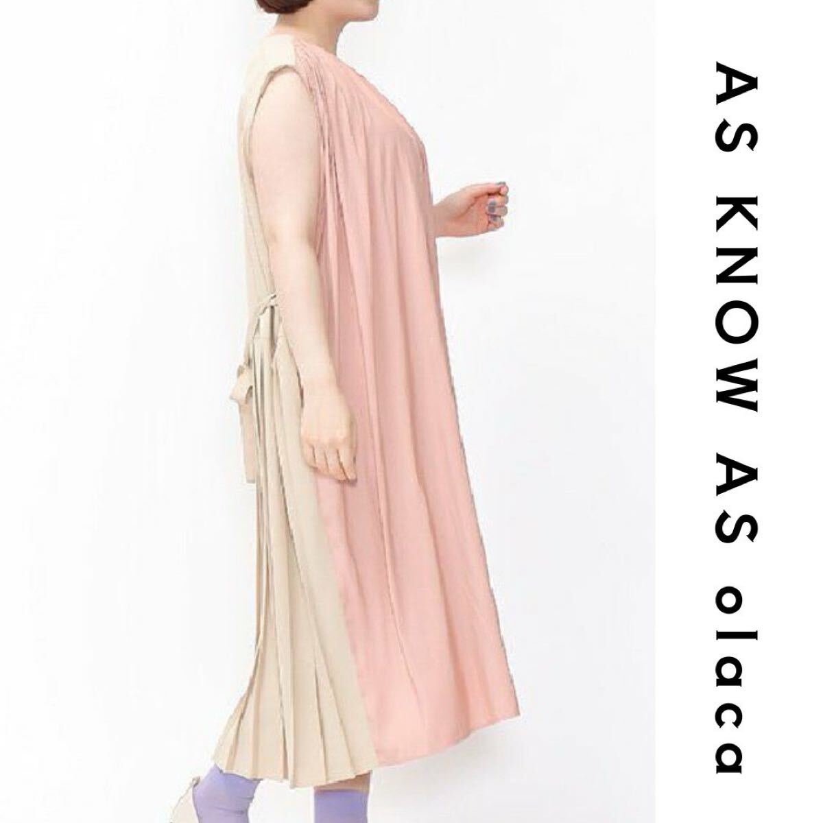 未使用☆AS KNOW AS olaca 2way ワンピース 大きいサイズ 3L マタニティ拍卖