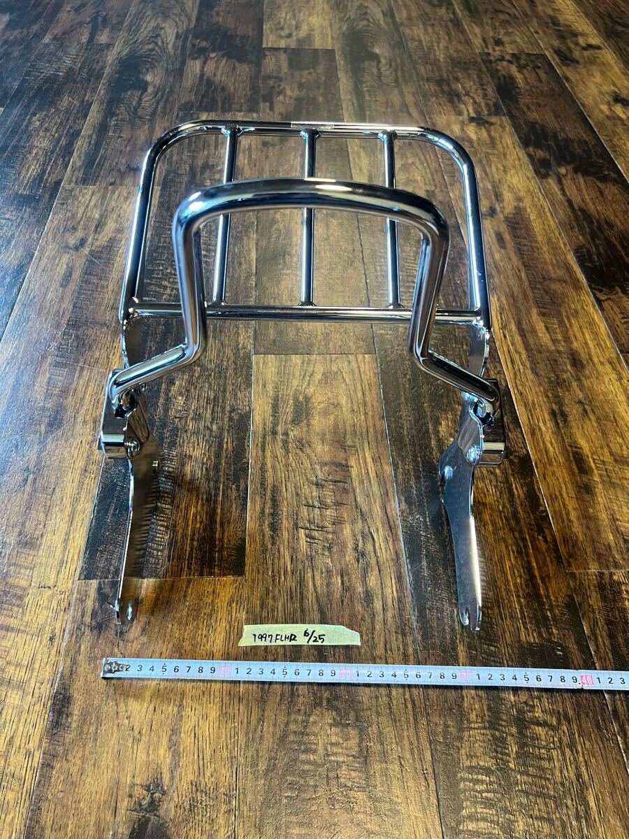 ハーレー1997年FLHRロードキングにて使用!キャリア付デタッチャブルタンデムバックレスト、シーシーバ拍卖