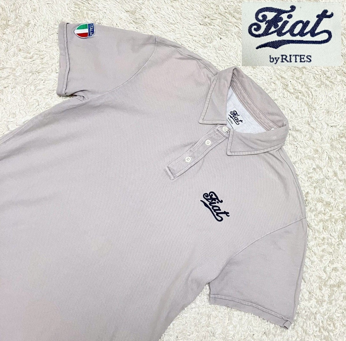 【コロネット正規★大きいサイズ52】Fiat 半鹿の子ポロシャツ/グレー◆製品染め☆フィアット (6171)拍卖
