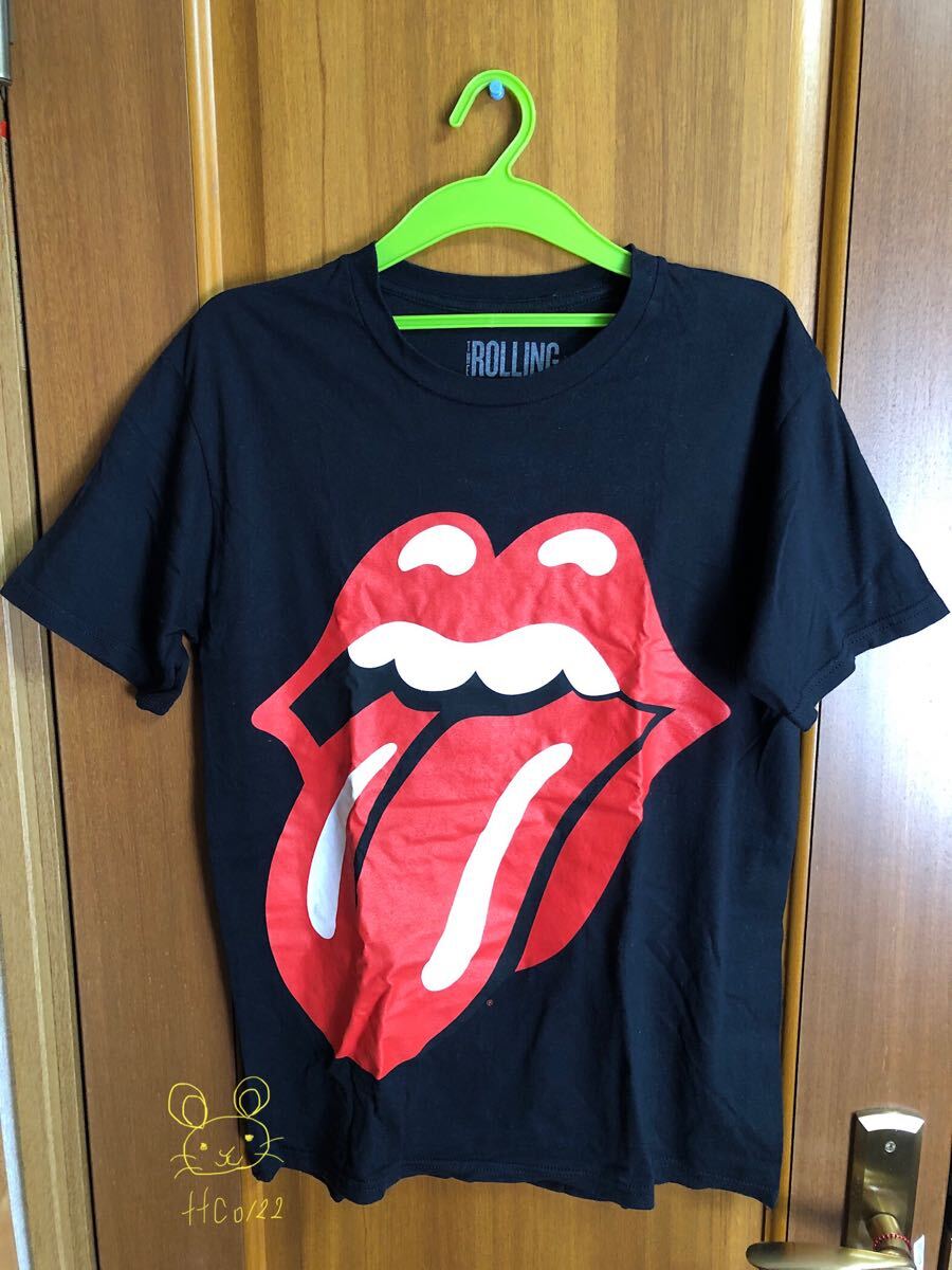 中古品 THE ROLLING STONES ローリングストーンズ ツアー Tシャツ 2014 【14 ON FIRE ブラック(黒) Mサイズ】拍卖